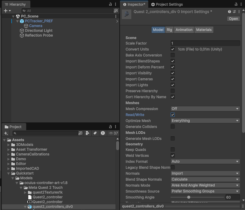 Model Import Settings